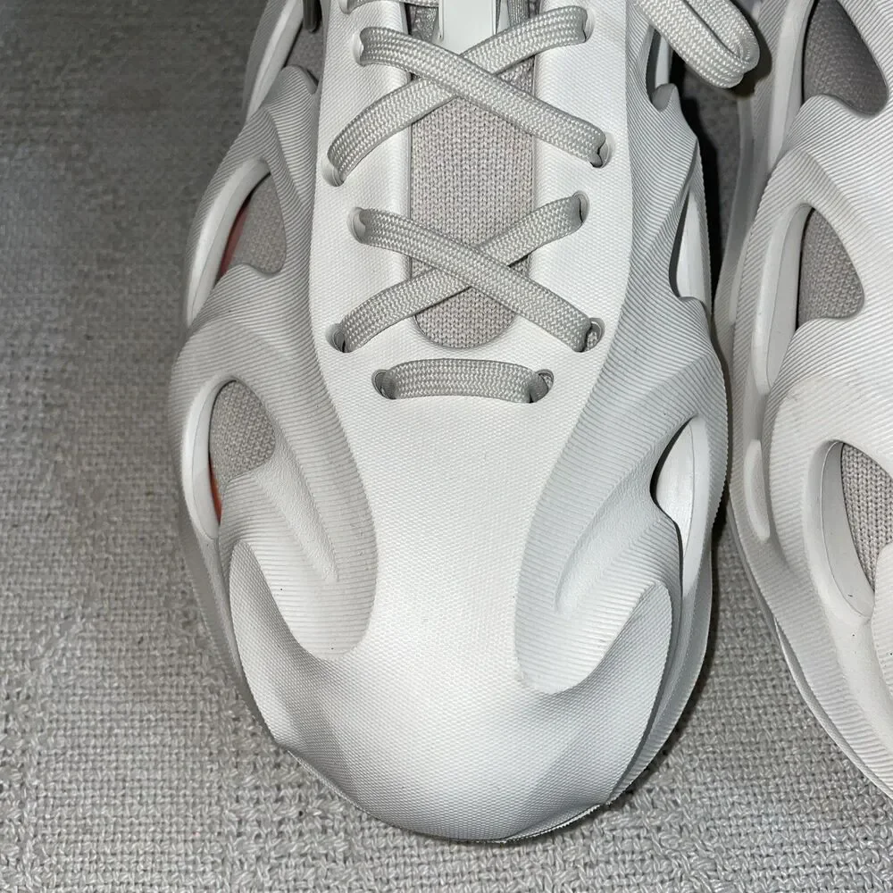 Adidas Adifoam Men’s Athletic Shoes Size 8 M White Cut Outs Athleisure NWOB
